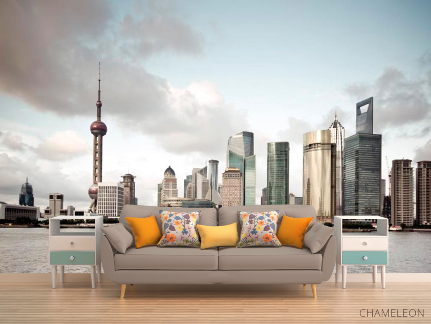 Фотообои Тучи, дома, море - 1