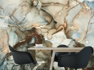 Фотошпалери флюїд в зелених тонах - 1