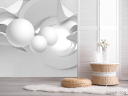 Фотошпалери 3Д сірі кулі - 2