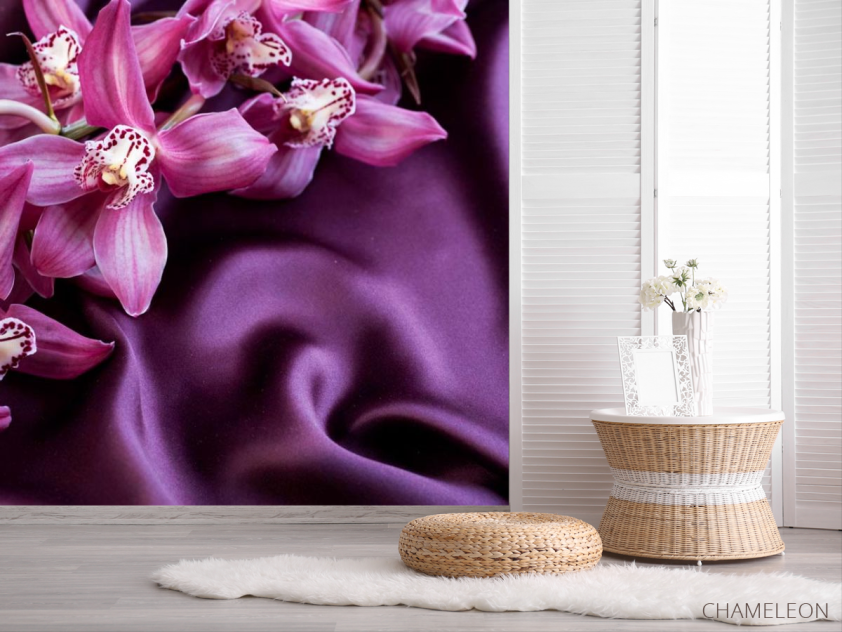 Фотошпалери Квіти на шовку - 2