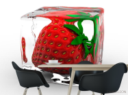 Фотошпалери Полуниця по льоду - 1