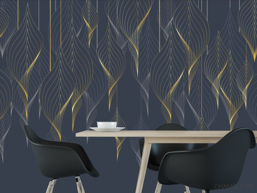 Фотошпалери золоті спіральки - 1