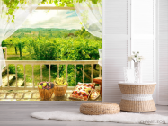 Фотошпалери Вид з вікна на сад - 2