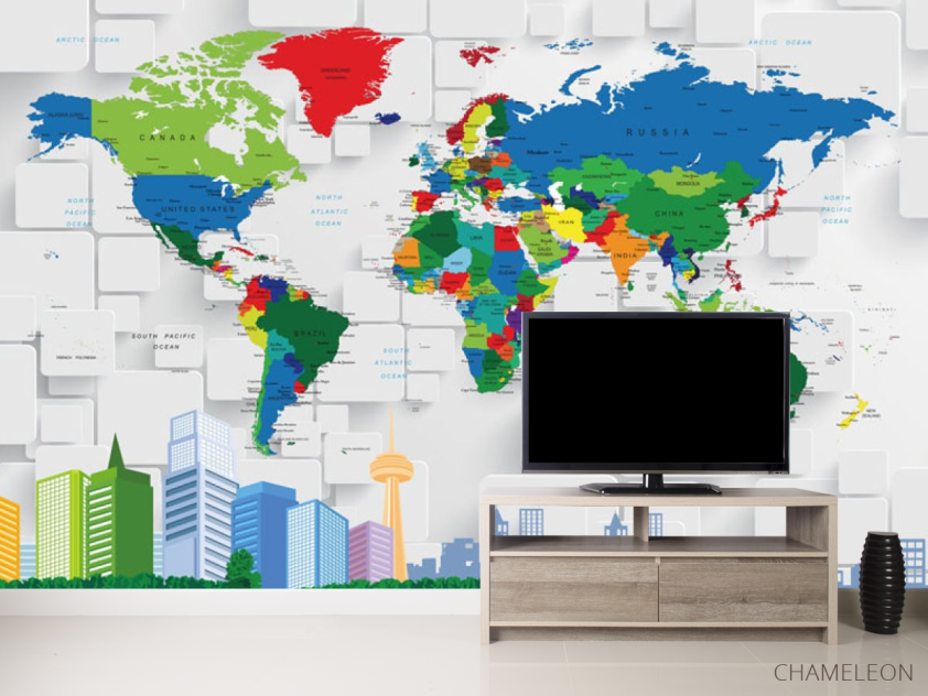 Фотообои 3д карта - 2