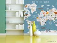 Фотошпалери Дитяча карта світу - 3