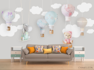 Фотообои воздушные шары с животными - 1