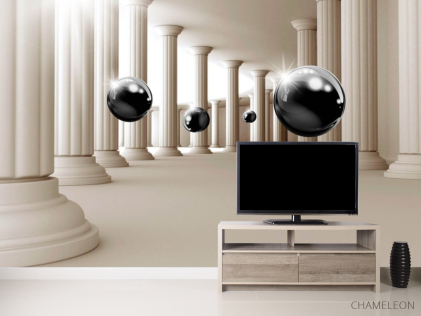 Фотообои 3д шары и колонны - 2