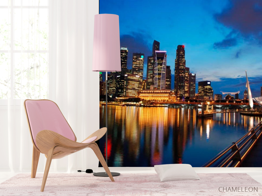 Фотошпалери Вода, відображення, будинки - 4