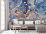 Фотообои синий золото - 3