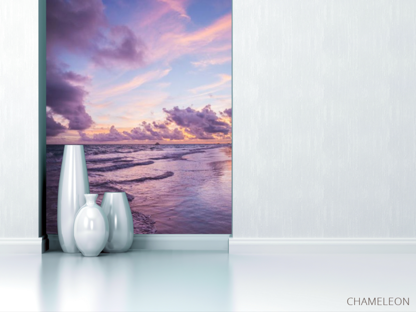 Фотообои Фиолетовый закат у моря - 1