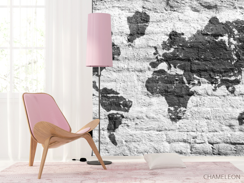 Фотошпалери Картами світу на тлі цегли - 4