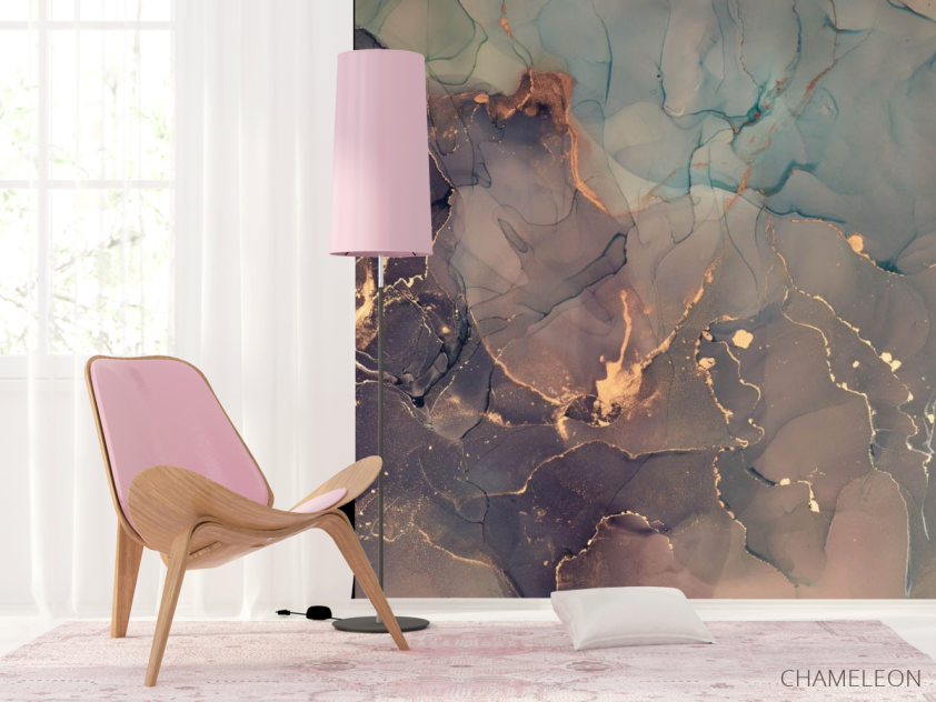 Фотошпалери Фіолетовий Fluid art - 4