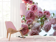 Фотошпалери великі рожеві бутони - 4