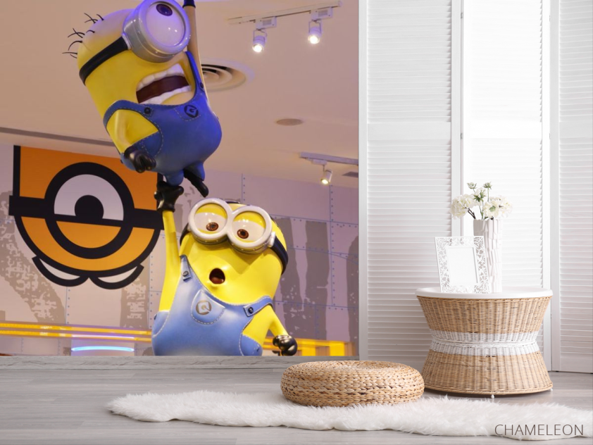 Фотошпалери міньйони на стелі - 2