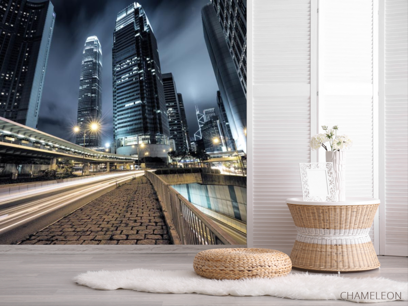 Фотошпалери вечірнє місто перспектива - 2