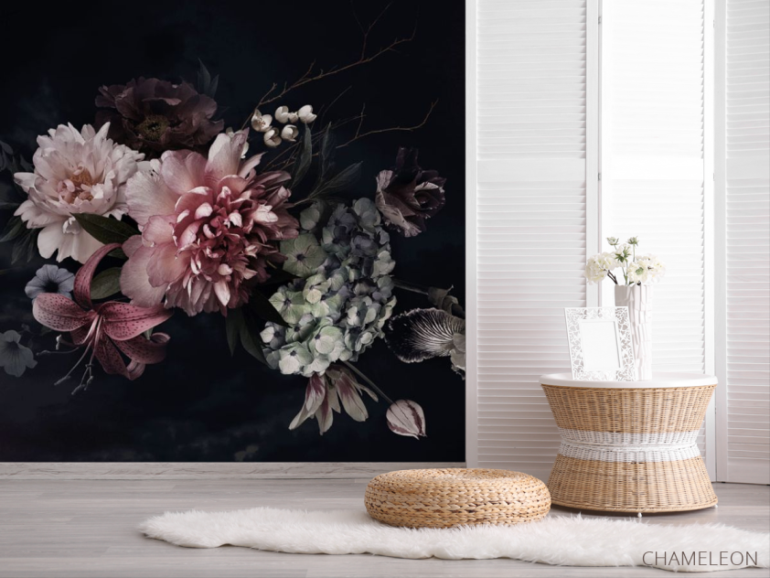 Фотошпалери Вінтажний темний букет - 2