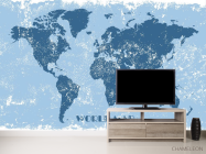 Фотообои Синяя карта мира - 2