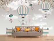 Фотообои Слон на воздушном шареДетские домики - 1