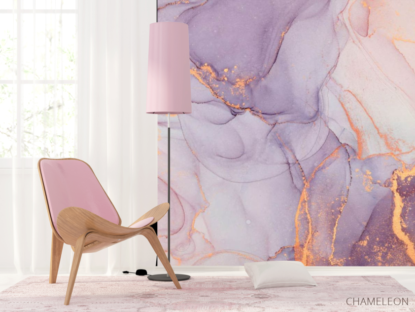 Фотошпалери рожевий флюїд арт - 4