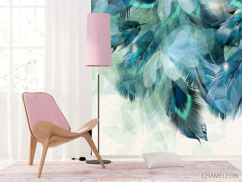 Фотошпалери Сині пір'я - 4