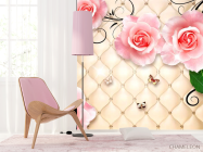 Фотошпалери 3D бутони троянд - 4