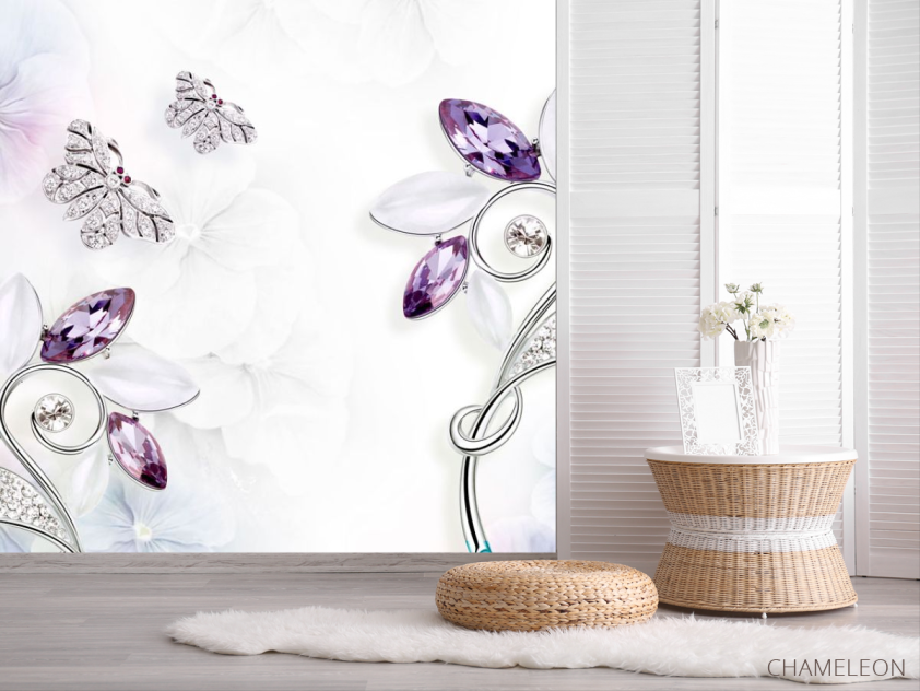 Фотошпалери Квіти з брошок - 2