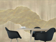 Фотошпалери абстрактні хвилі золоті - 1