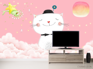 Фотообои Розовый котик - 2