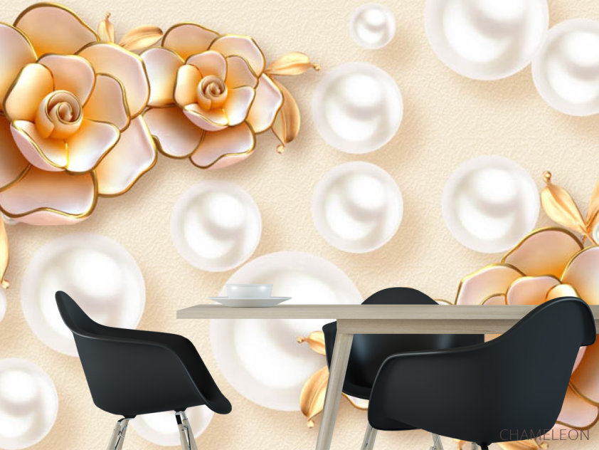 Фотошпалери сучасні 3D Стерео квіти - 1