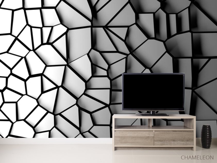 Фотообои Серая 3д стена - 2