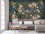 Фотообои Цветы винтажные с узором - 3