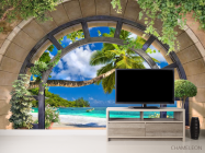 Фотообои Вид на пальму - 2