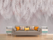 Фотообои розовые листья пальмы - 1