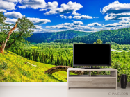 Фотообои зелено-голубая природа - 2