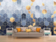 Фотообои Разноцветные шестиугольники - 1