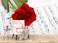 Фотообои Роза на нотах - 4