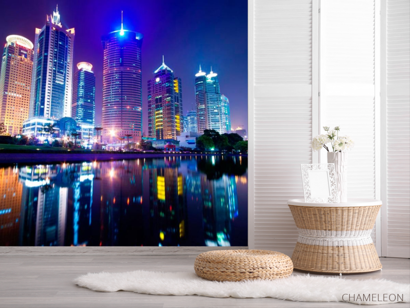 Фотошпалери Відображення Нью-Йорка у воді - 2