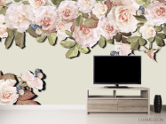 Фотообои Розовые винтажные цветы - 2