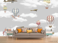 Фотообои Самолётики и воздушные шары - 1