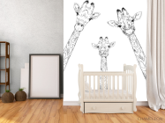 Фотообои Семья жирафов - 2