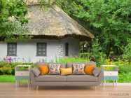 Фотообои домик с соломенной крышей - 1