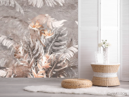 Фотошпалери Тропічні листя коричневі - 2