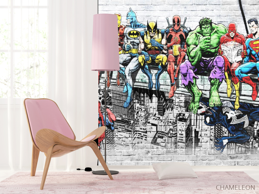 Фотошпалери Фреска арка з фламінго - 4