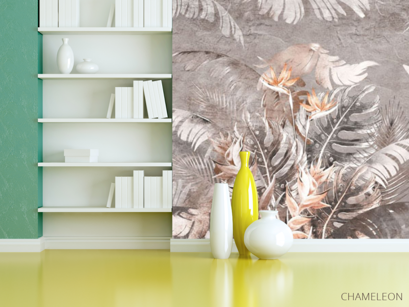 Фотошпалери Тропічні листя коричневі - 3