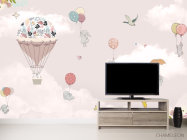 Фотообои зайки на воздушных шарах - 2