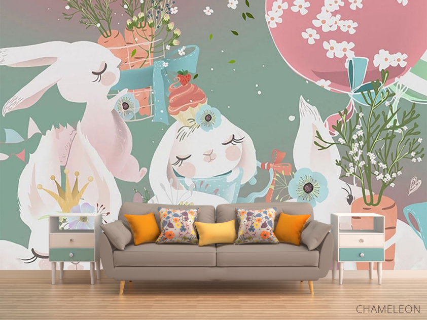 Фотообои Сказочные зайки - 1