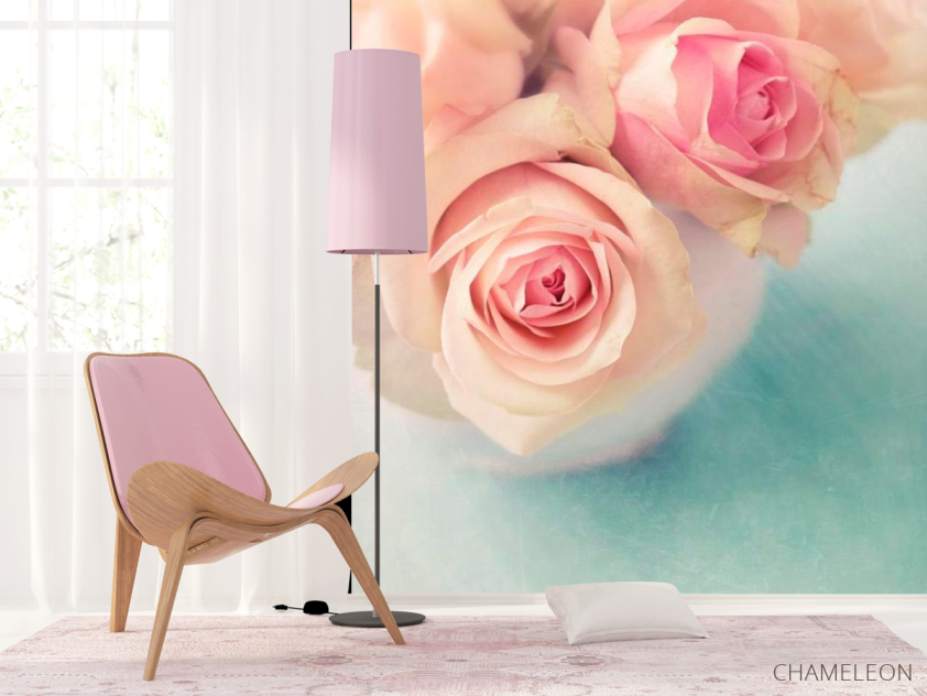 Фотошпалери Бежеві троянди у вазі - 4