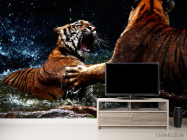 Фотообои Драка тигров - 2