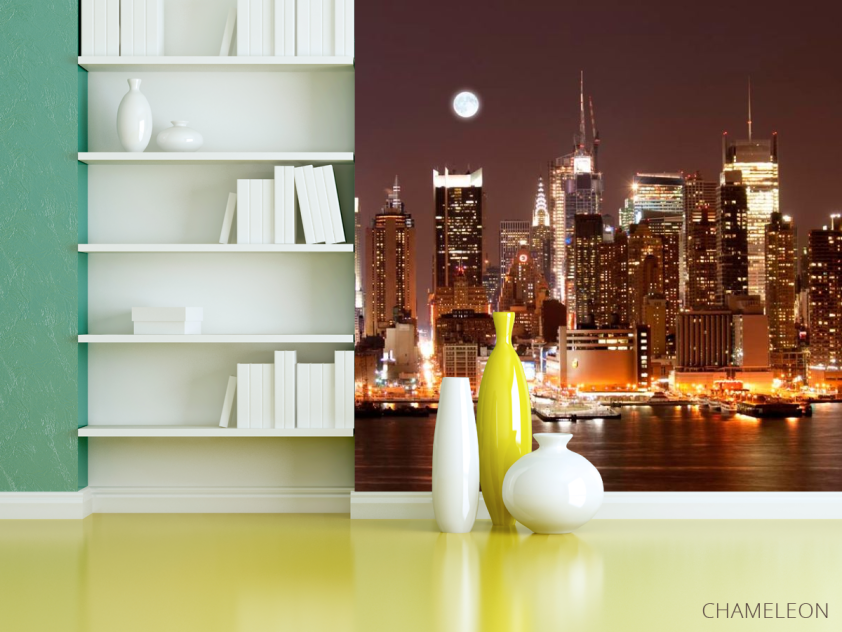 Фотошпалери Нічний причал, будинки NY - 3