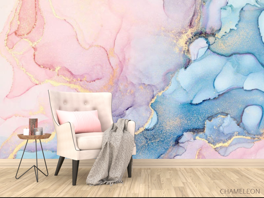 Фотообои Розовый fluid art - 4